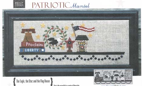 Patriotic Mantle Kit #2 - Eagle, Star, Flag House