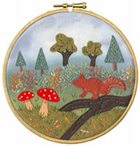 A Woodland Walk Felt Embroidery Kit