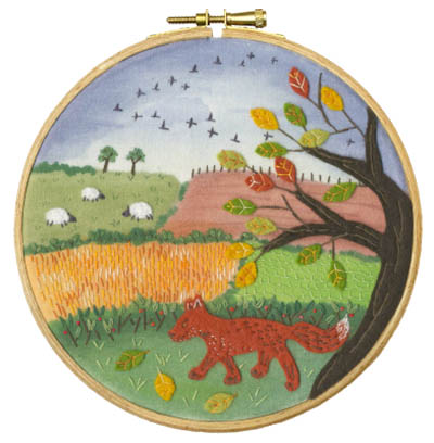 Falling Leaves Felt Embroidery Kit