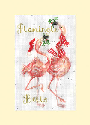 Flamingo Bells Christmas Card Kit