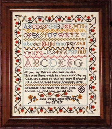 Jane Tonge Reproduction Sampler