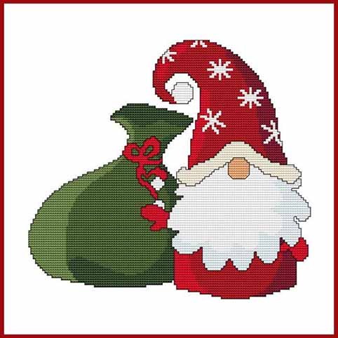 Santa Gnomes with Gift Sack