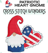 Patriotic Heart Pillow Gnome