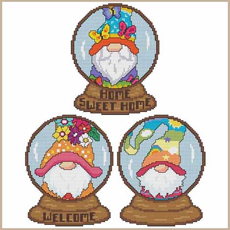 Monthly  Gnome Snow Globes - Apr - June