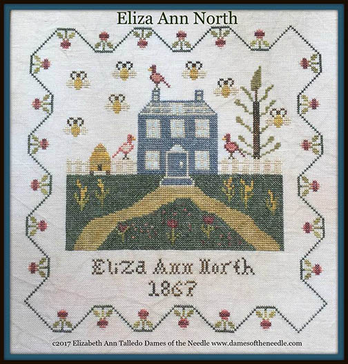 Eliza Ann North Sampler 1867