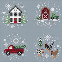 Snowy Farm Ornaments