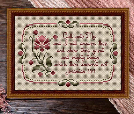 Bible Verse Pattern : Call Unto Me