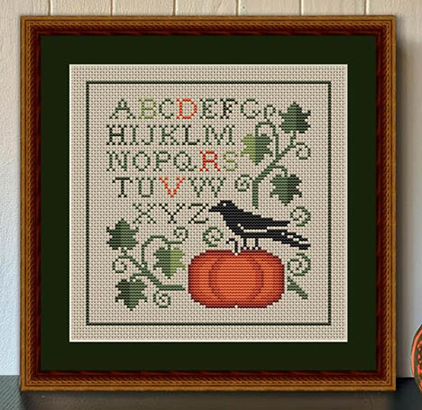 Autumn Crow and Pumpkin