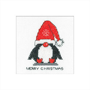Penguin - Santa Hat Greeting Cards (3) Kit