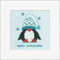 Frosted Penguin Wooly Hat Greeting Cards - set of 3 Kit