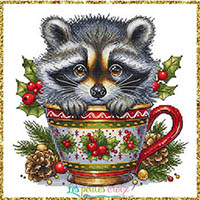 Christmas Animal Cup - Raccoon