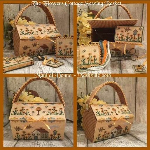 Flowers Cottage Sewing Basket