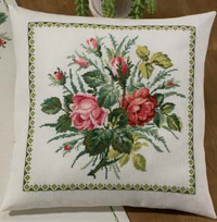 Pink and Red Roses Pillow  Kit