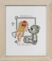 Girl and Teddy Birth Announcement  Kit