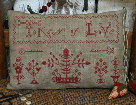 Token of Love Redwork Sampler