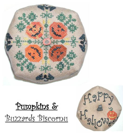 Pumpkins & Buzzards Biscornu