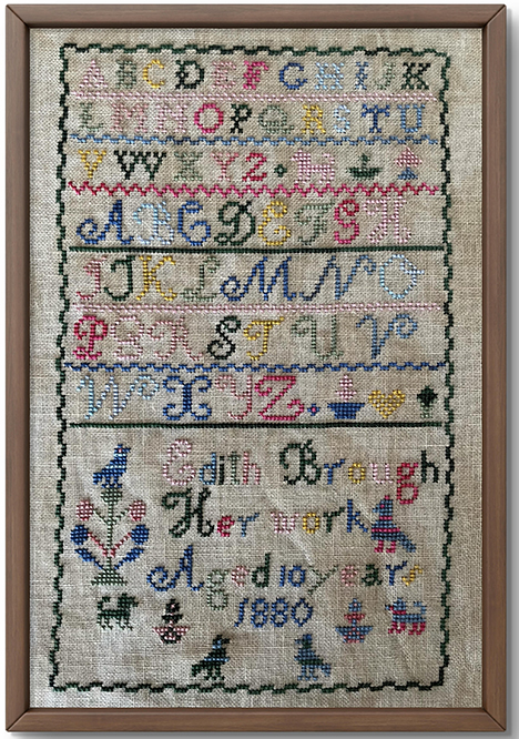 Edith Brough 1880 Sampler