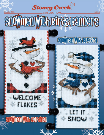 Snowmen With Birds Banners