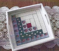 Patriotic Log Cabin Quilt Square