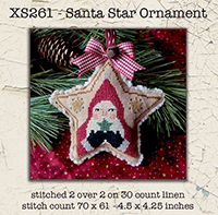 Santa Star Ornament