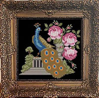 Peacock and Roses