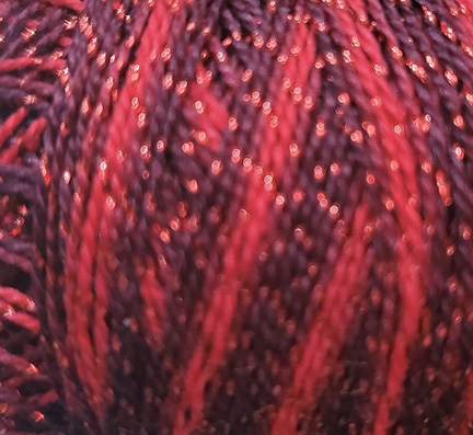 Sparkly Garnet #8 Valdani Spakle Pearl Cotton