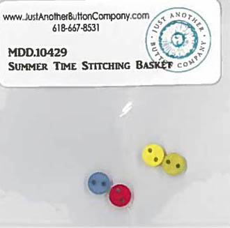 Summer Time Stitching Basket Button Pack