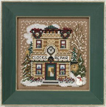 2010 Christmas Village Button & Bead - Clock Shoppe