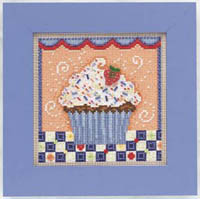 2011 Spring Button & Bead-Chocolate Cupcake