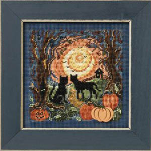 2011 Autumn Button & Bead-Moonlit Kitties 