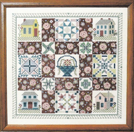 QUILT SAMPLER XI-ROSE GARDEN COTTAGE  BY LINDA MYERS